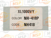 87565MBTD00ZA, Label, Color (###) *TYPE1* (NH418) (TYPE1 ), Honda