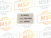 87565MBTD30ZA, Label, Color (###) *TYPE1* (NH359) (TYPE1 ), Honda, 1