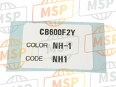 87565MBZD00ZC, Label, Color (###) *TYPE9* (NH1) (TYPE9 ), Honda