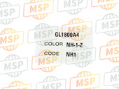 87565MCAA30ZA, Label, Color *TYPE1* (NH1) (TYPE1 ), Honda