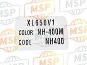 87565MCB920ZA, Etiquette De Couleur *typ, Honda