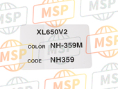 87565MCB960ZB, Label, Color (###) *TYPE6* (NH359) (TYPE6 ), Honda