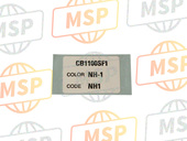 87565MCCG00ZA, Label, Color (###) * TYPE1* (NH1) (TYPE1 ), Honda