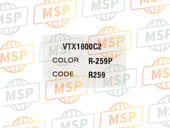 87565MCH000ZB, Label, Color (###) *TYPE2* (R259) (TYPE2 ), Honda