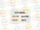 87565MEA650ZB, Label, Color *TYPE2* (R274) (TYPE2 ), Honda