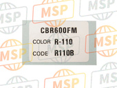 87565MV9610ZB, Label, Color *TYPE2* (R110B) (TYPE2 ), Honda