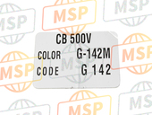 87565MY5720ZC, Label, Color (###) *TYPE3* (G142) (TYPE3 ), Honda