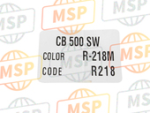 87565MY5G30ZB, Label, Color (###) *TYPE6* (R218) (TYPE6 ), Honda