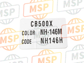 87565MY5G60ZD, Label, Color (###) *TYPE4* (YR201B) (TYPE4), Honda