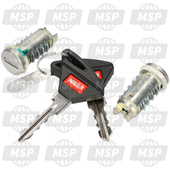 1B003598, Set Of Cylinders And Keys For Lock, Piaggio