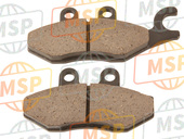 665842, (Heng Tong) Brake Pads Couple, Piaggio