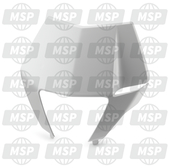 7000800200028, Headlight Mask Top Part White, KTM