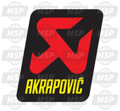 SXS12350509, Adesivo Akrapovic, KTM
