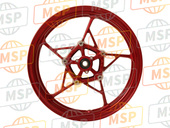 41073071335W, WHEEL-ASSY,Fr,M.Red, Kawasaki, 2