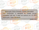 560301231, Label, Noise Emissie KX60-B17, Kawasaki