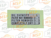 560331075, LABEL-MANUAL,Oilcapacity, Kawasaki