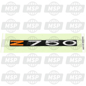 560520166, Mark,Seat Cover,Z750, Kawasaki, 1