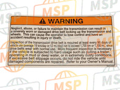 560701254, LABEL-WARNING, Drive Courr, Kawasaki