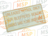 560701143, Label, Unleaded Petrol, Kawasaki