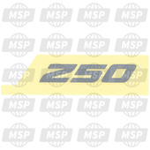 6813114G0017U, Emblem, "250" (Gray), Suzuki