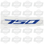 6817108J00JSW, Emblem, "750", L  GSR750/L1, Suzuki