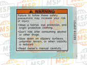 6831929F00, Label Genaral Warning GSX750FY, Suzuki