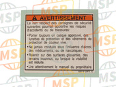 6831929F30, Label, Warning (French), Suzuki