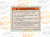 6831929F50, Label, Warning (Spanish), Suzuki