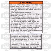 6892103B61, Label, Warning (English), Suzuki, 2
