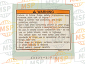 6892137F70, Label Warning RM125&250/K3, Suzuki