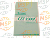 9901131F6101A, Manual, Owner'S  (English), Suzuki