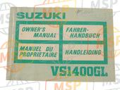 9901138B5201U, Manual Propietario VS1400GLY, Suzuki