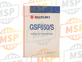 9901138G5101F, Owners Manual GSF650/K6, Suzuki, 1