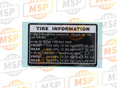 14B216680100, Label, Tire, Yamaha, 1